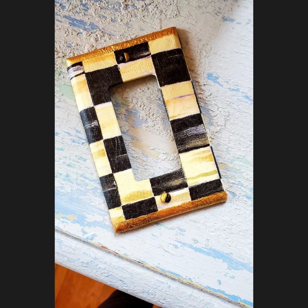 Mackenzie Childs Decoupage in Switch Plate